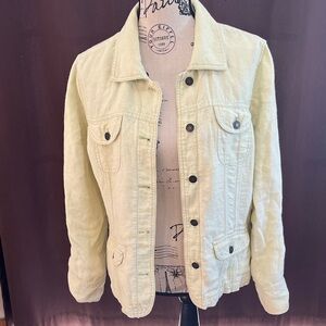 J. Jill Light Mint Green Linen Jacket
